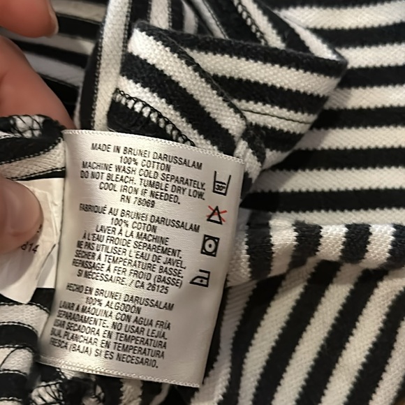 Vintage 90s Ashworth Mens Golf Polo Navy Blue, White Striped 100% Cotton XXL - Picture 5 of 9